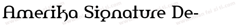 Amerika Signature De字体转换